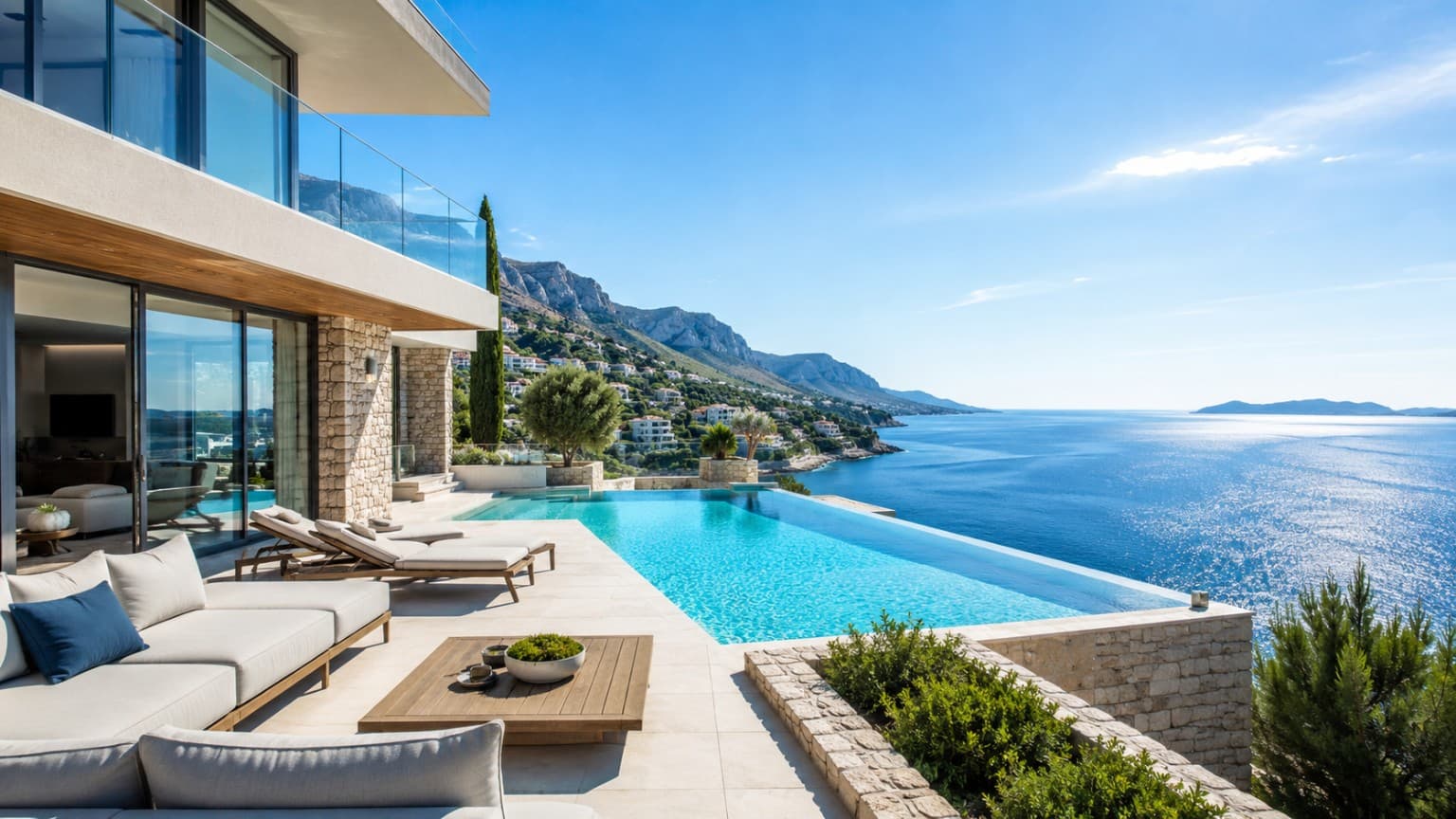 Luxe villa met zwembad en zeezicht