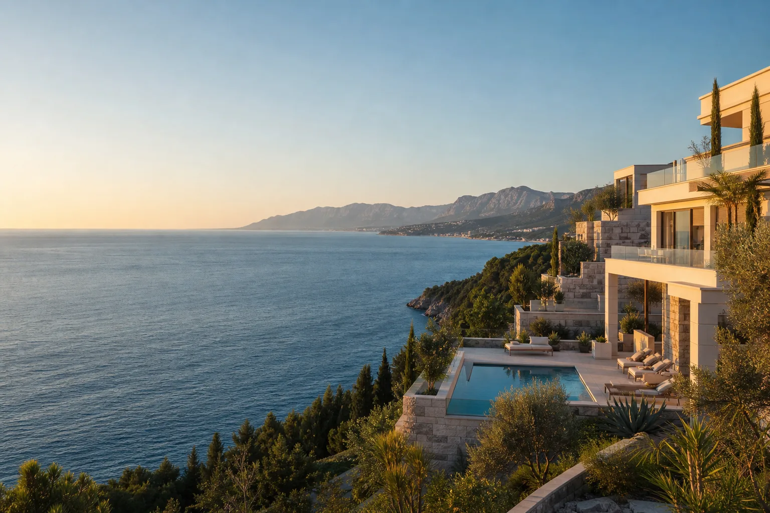 Luxe kustvastgoed aan zee in de Balkan